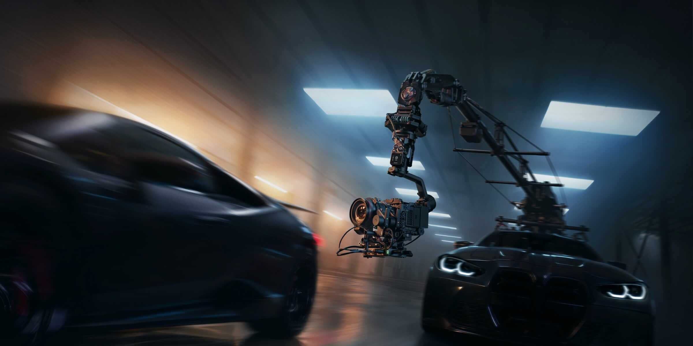 Плавная кинематографическая съёмка автомобиля со стабилизатором DJI Ronin