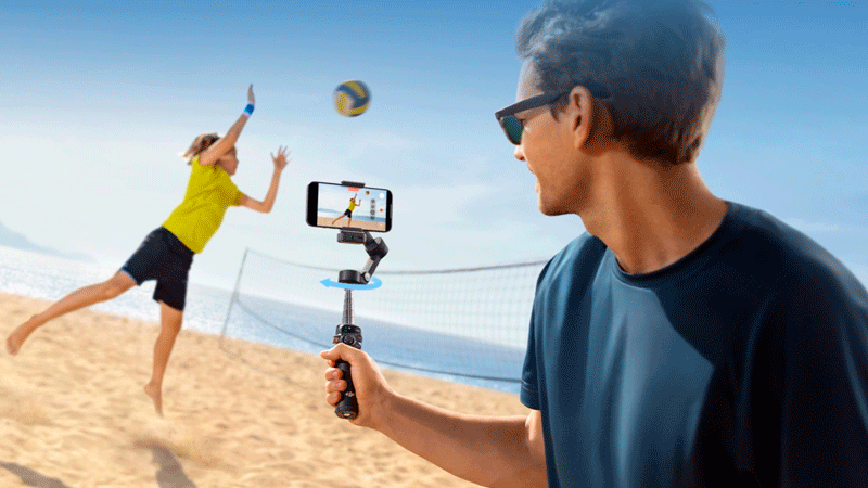 DJI Osmo Mobile 8 снимает волейбол на пляже