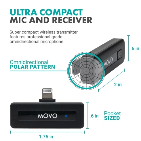 Беспроводной микрофон MOVO Mini-DI фото 3