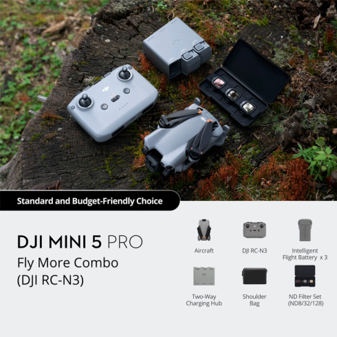 Квадрокоптер DJI Mini 5 Pro Fly More Combo (DJI RC-N3) фото 7