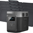 Портативная зарядная станция Ecoflow Delta с 4 солнечными панелями 110W фото 1