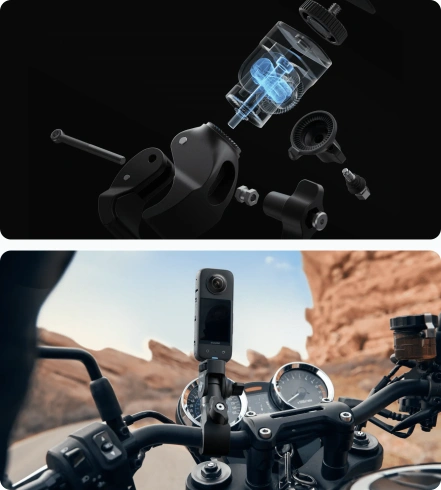 Комплект креплений Insta360 Motorcycle + Invisible Selfie Stick фото 5