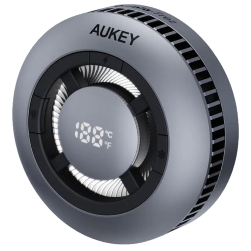 Беспроводное зарядное устройство с охлаждением Aukey MagFusion Gamefrost LC-G10 15Вт Qi2 USB-C серый фото 1