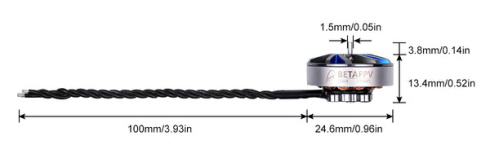 Бесщеточный двигатель BetaFPV 2004-1700KV фото 3
