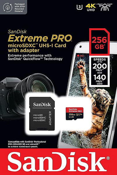 Карта памяти SanDisk Extreme PRO microSDXC 256GB