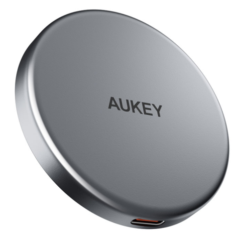 Беспроводное зарядное устройство Aukey LC-MC10 MagFusion Aura USB Type-C серый фото 1