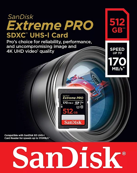 Карта памяти SanDisk Extreme Pro SDXC 512 GB