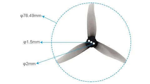 3-лопастные пропеллеры BetaFPV Gemfan 3016 фото 5